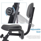 X-Shaped Upright and Recumbent Folding Exercise Bike with Adjustable 10 Level Resistance