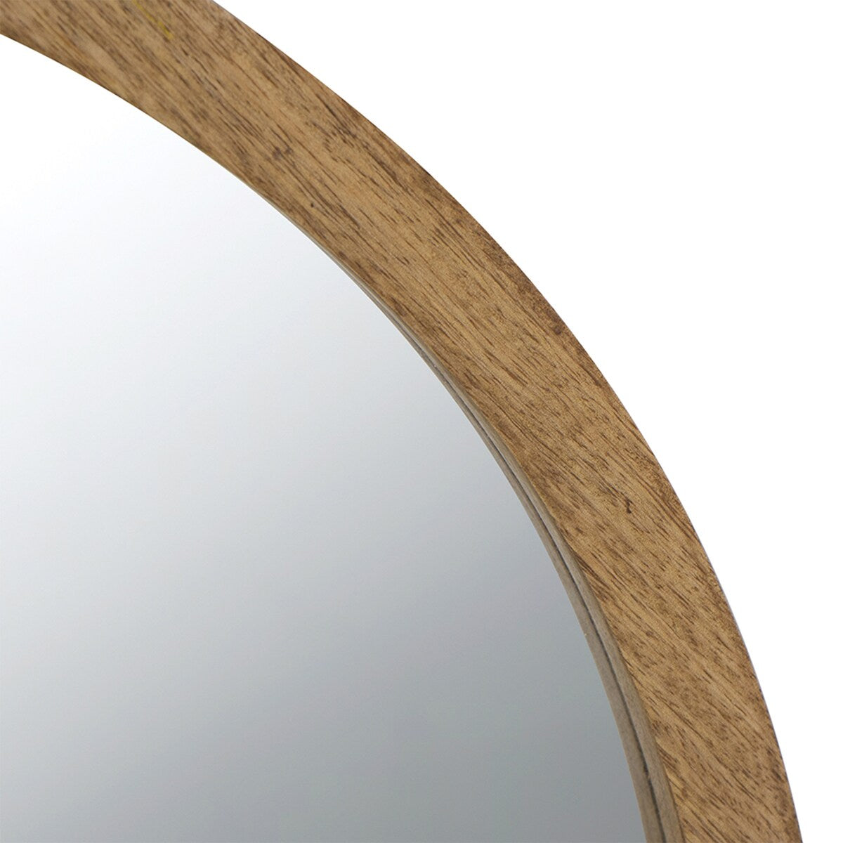 CUSchoice Circle Wall Mirror with Wooden Frame - 20" x 20"