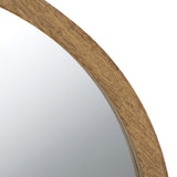 CUSchoice Circle Wall Mirror with Wooden Frame - 20" x 20"