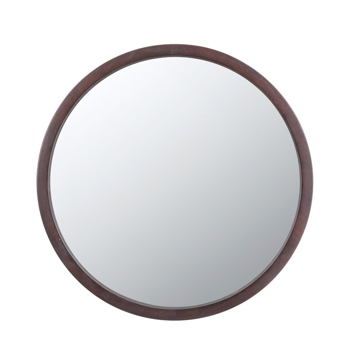 CUSchoice Circle Wall Mirror with Wooden Frame - 20" x 20"