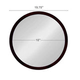 CUSchoice Circle Wall Mirror with Wooden Frame - 20" x 20"
