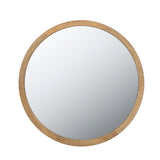 CUSchoice Circle Wall Mirror with Wooden Frame - 20" x 20"