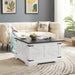 CUSchoice Farmhouse Coffee Table Square Wood Table with Large Hidden Storage Compartment - L31.5''*W31.5''*H18