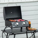 CUSchoice Portable 2-Burner Propane Gas Grill w/ Foldable Legs & Lid - 21.75" L x 18.25" W x 16.25" H