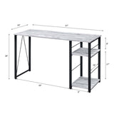 CUSchoice 47"L X 19"W X 28"H Metal and Wood Writing Desk（Open Base）