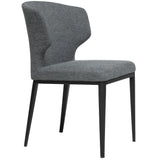 Cabo Mid-Century Modern Chenille Upholstered Wingback Dining Chair
