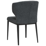 Cabo Mid-Century Modern Chenille Upholstered Wingback Dining Chair