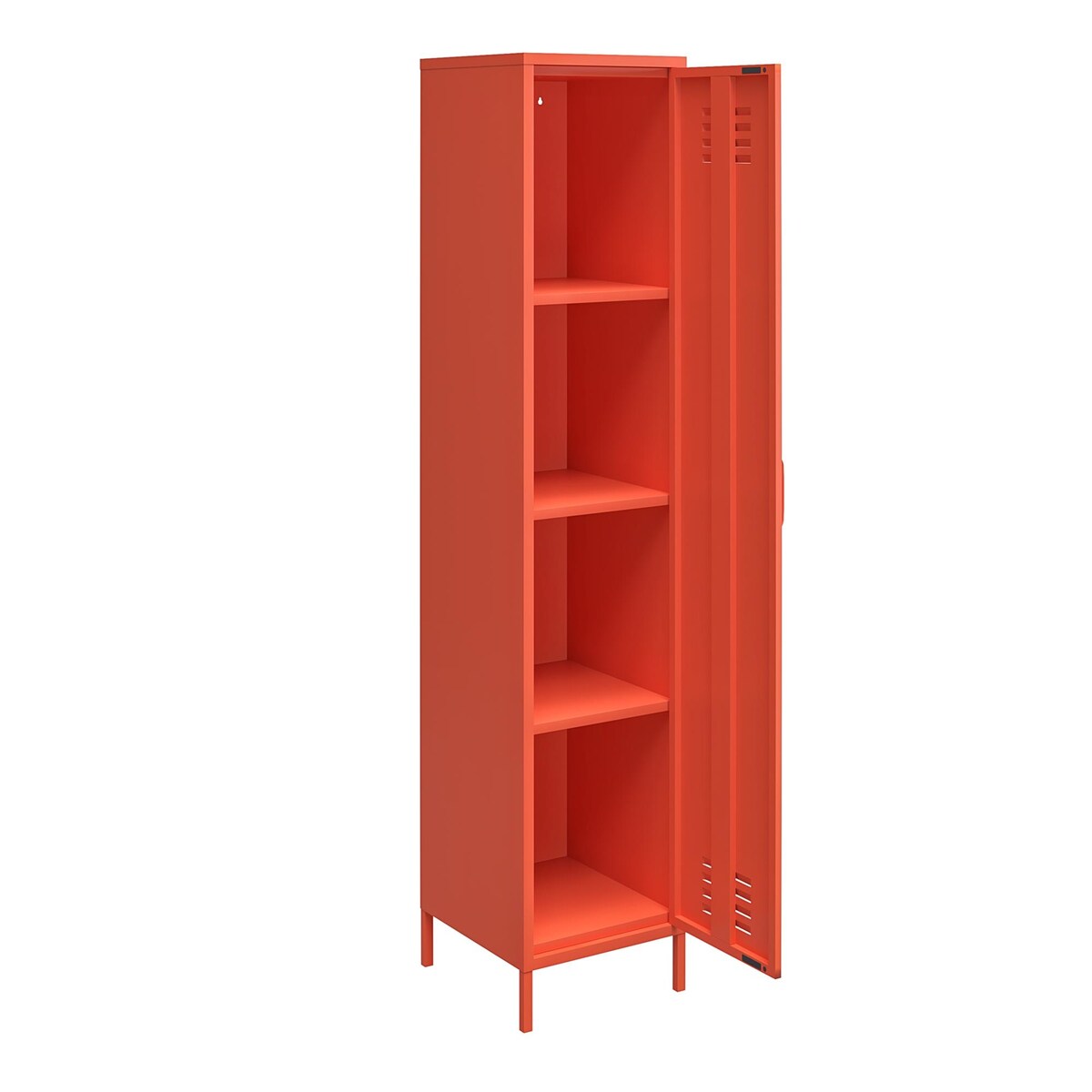 Cache Single Metal Locker Storage Cabinet, Orange
