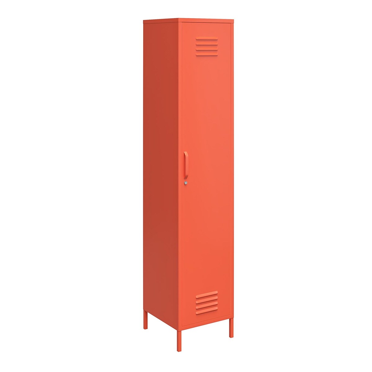 Cache Single Metal Locker Storage Cabinet, Orange