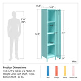 Cache Single Metal Locker Storage Cabinet, Orange