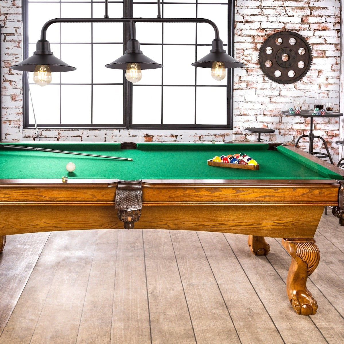 Cade 34.25" 3-Light Metal Farmhouse Industrial LED Pendant, Oil Rubbed Bronze by JONATHAN Y