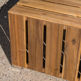 Cadence Outdoor 2-piece Acacia Wood Loveseat and Coffee Table Set with Cushions by Christopher Knight Home
