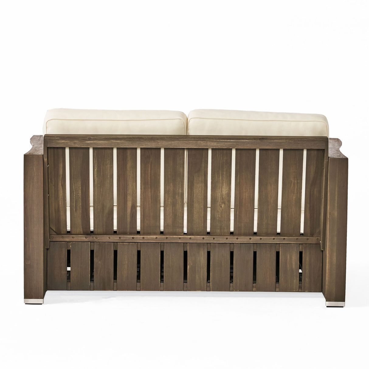 Cadence Outdoor 2-piece Acacia Wood Loveseat and Coffee Table Set with Cushions by Christopher Knight Home