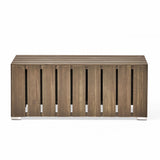 Cadence Outdoor 2-piece Acacia Wood Loveseat and Coffee Table Set with Cushions by Christopher Knight Home