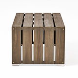 Cadence Outdoor 2-piece Acacia Wood Loveseat and Coffee Table Set with Cushions by Christopher Knight Home