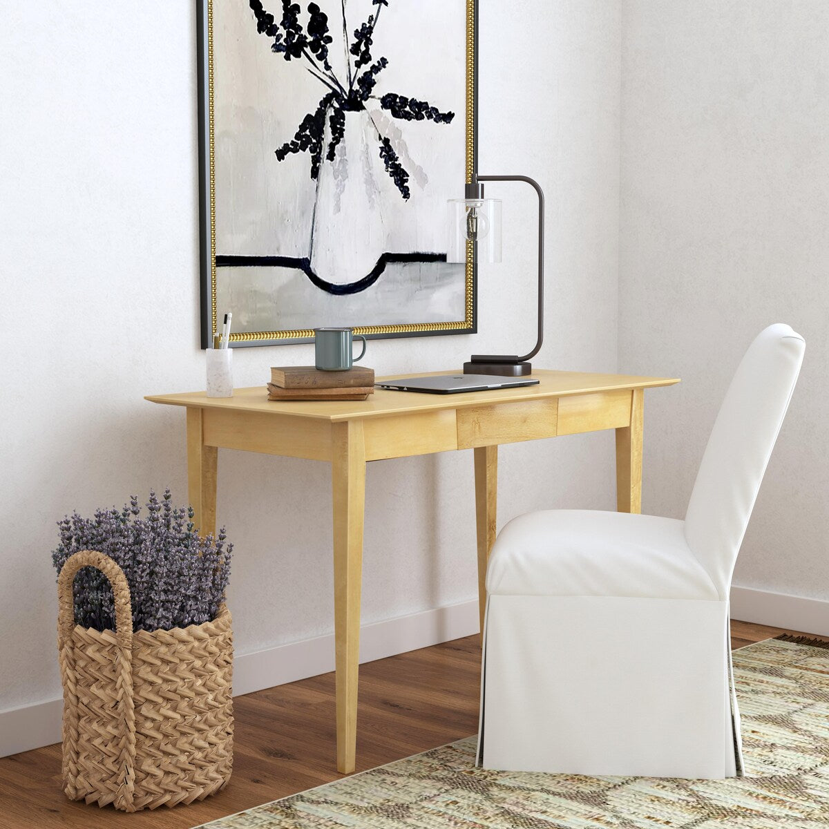 Caelynn 48" Natural Wood Shaker Writing Desk