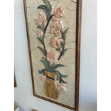 Caesar's Living 38"H Rectangle Handmade Mosaic 3D Flowers Vase Wall Art with Wooden Frame - Multi-Color