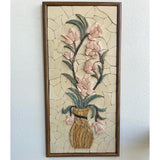 Caesar's Living 38"H Rectangle Handmade Mosaic 3D Flowers Vase Wall Art with Wooden Frame - Multi-Color