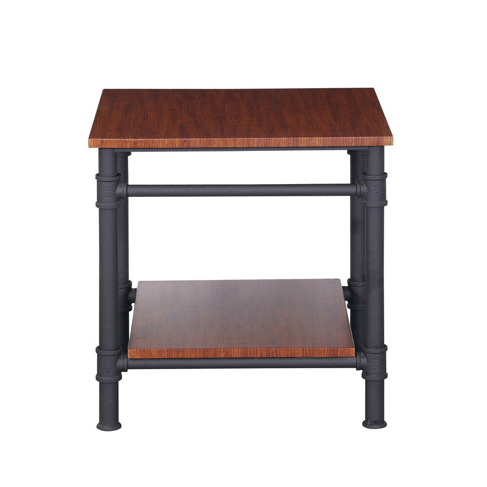 Cagny Industrial Wood End Tables (Set of 2) by Christopher Knight Home