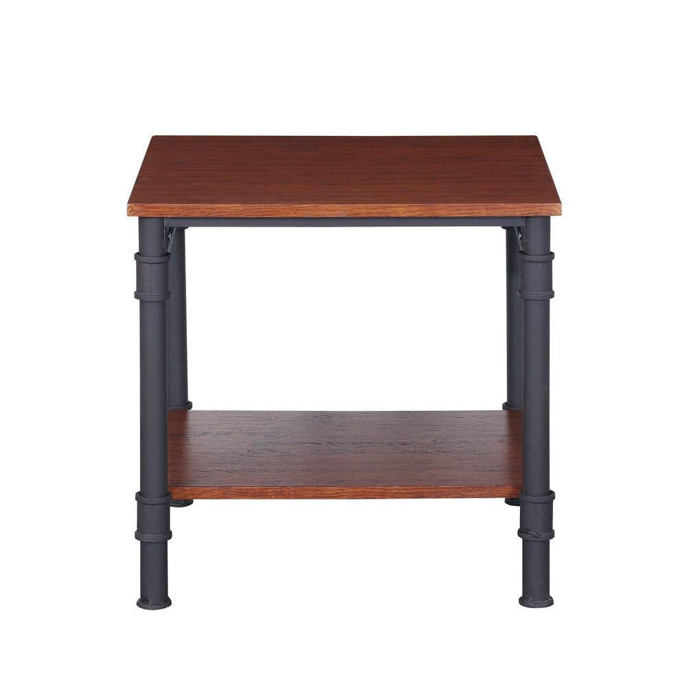 Cagny Industrial Wood End Tables (Set of 2) by Christopher Knight Home