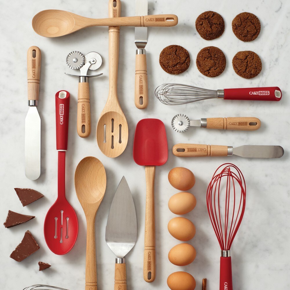 Cake Boss Wooden Tools and Gadgets 8-inch Stainless Steel Icing Spatula