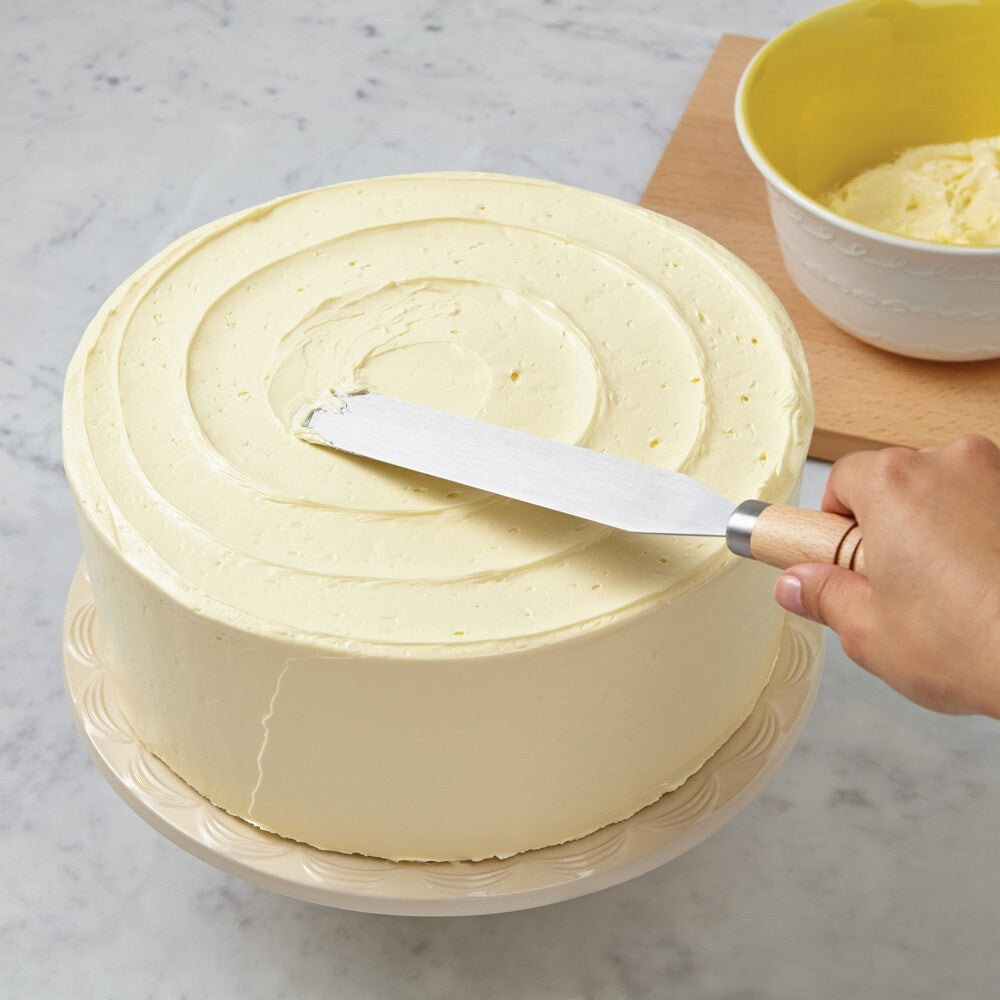 Cake Boss Wooden Tools and Gadgets 8-inch Stainless Steel Icing Spatula
