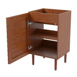 Calandre Thick Linear Slat Modern Farmhouse 2-Shelf Bath Vanity Cabinet Only (Sink Basin not Included), by JONATHAN Y