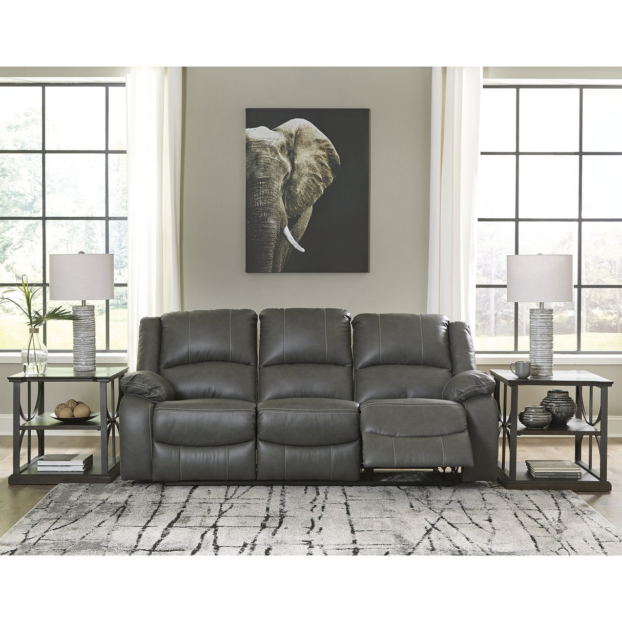 Signature Design by Ashley Calderwell Contemporary Reclining Sofa
