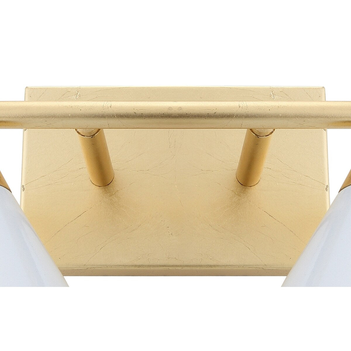 Caleb 2-Light 16" Metal Vanity Wall Light, White/Gold by JONATHAN Y