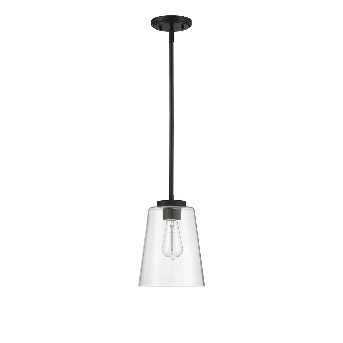 Calhoun 1 Light Matte Black Large Mini-Pendant