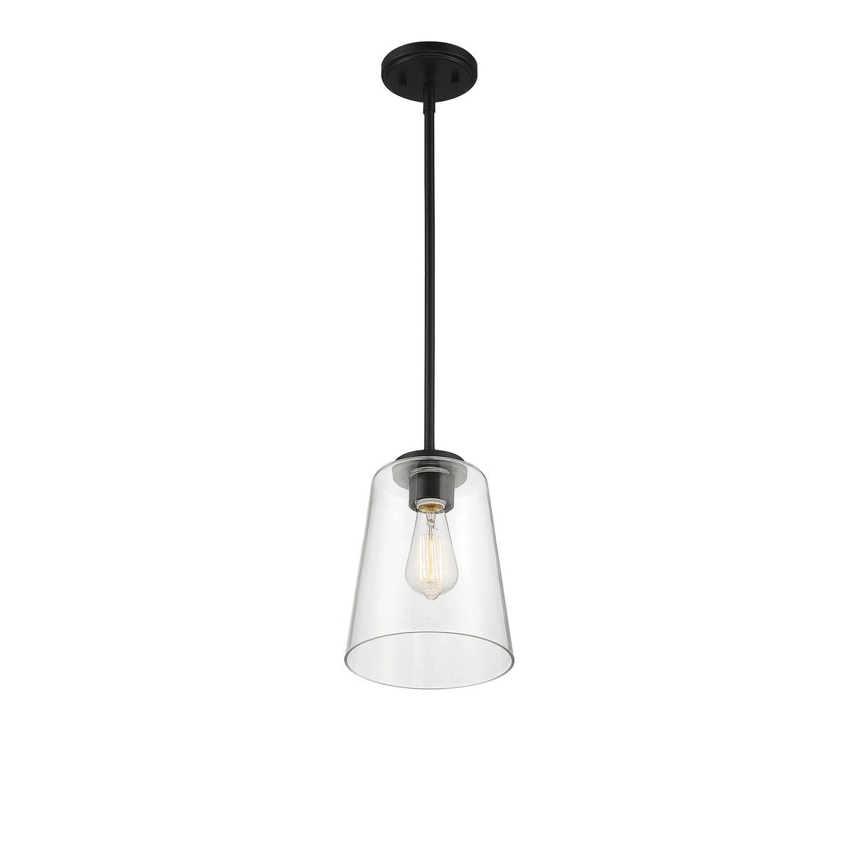 Calhoun 1 Light Matte Black Large Mini-Pendant