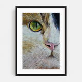 Calico Cat Painting Animals Whimsical Art Print/Poster