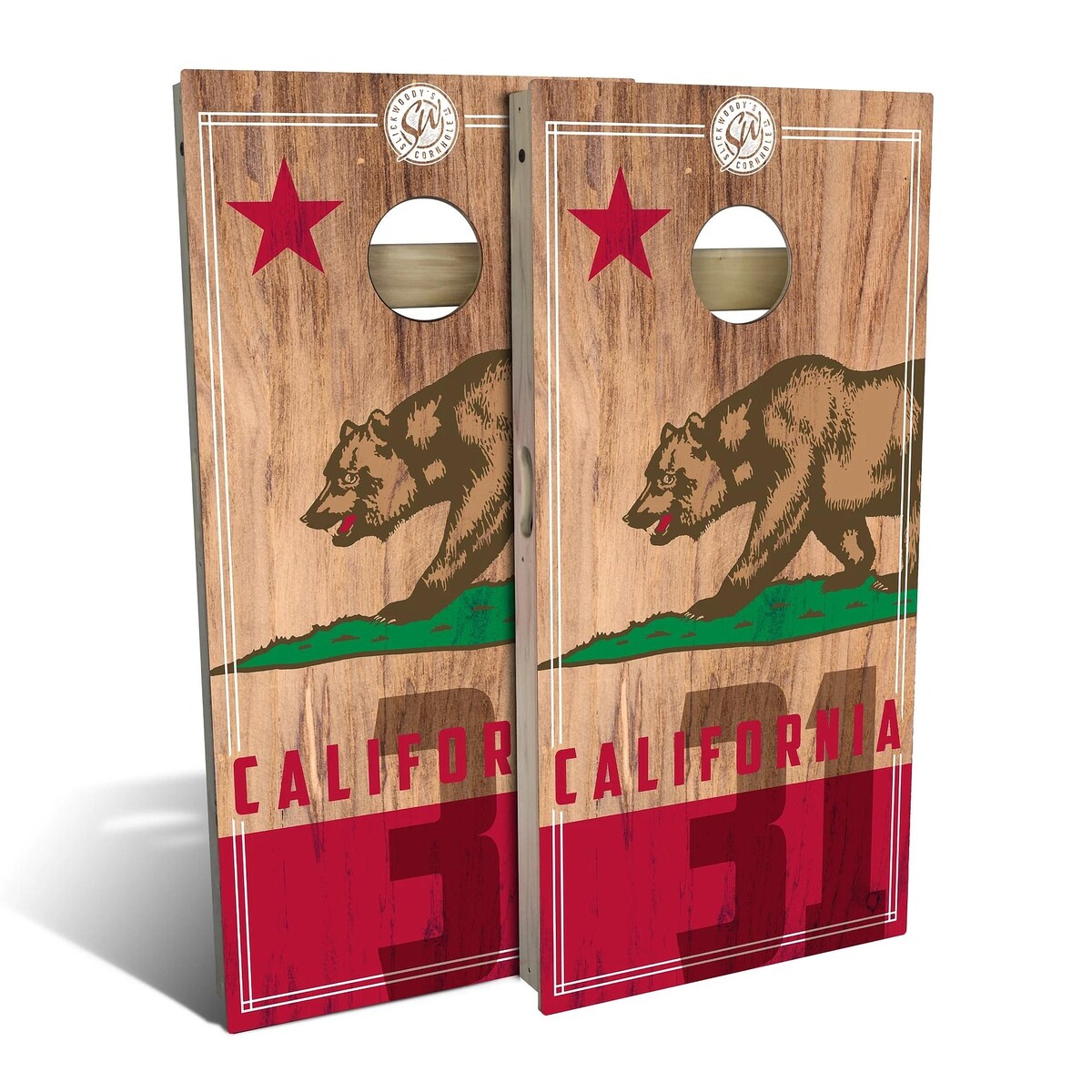 California State Flag 2.0 Cornhole Boards - Includes Wraps or Boards plus More