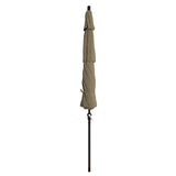 California Umbrella 11' Round Aluminum Crank Open Auto Tlit Patio Umbrella, Bronze Finish, Double Wind Vent.