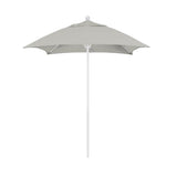 California Umbrella 6' Sq. Aluminum Frame, Fiberglass Rib Patio Umbrella, Push Open, Bronze Finish, Sunbrella Fabric