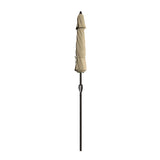 California Umbrella 7.5' Round Aluminum Crank Lift Auto Tilt 8 Rib Patio Umbrella, Bronze Finish, Sunbrella Fabric