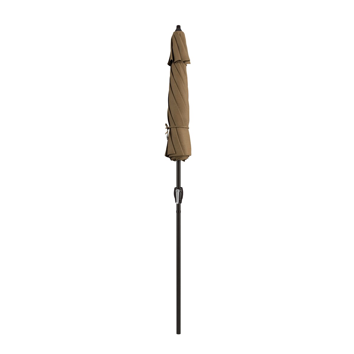 California Umbrella 7.5' Round Aluminum Crank Lift Auto Tilt 8 Rib Patio Umbrella, Bronze Finish, Sunbrella Fabric