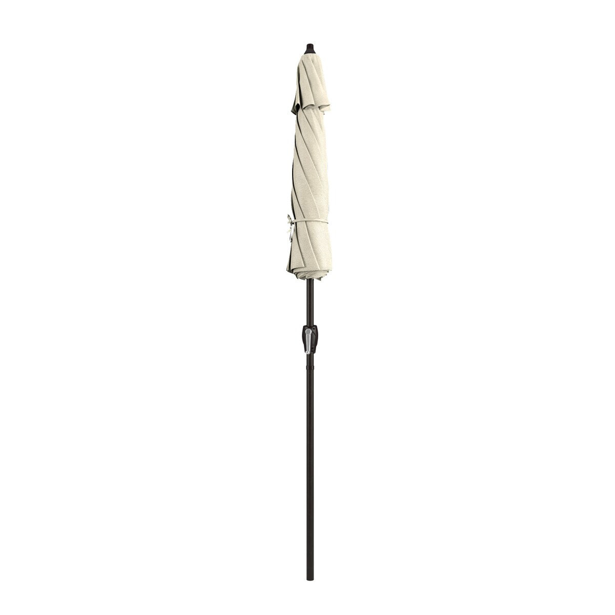 California Umbrella 7.5' Round Aluminum Crank Lift Auto Tilt 8 Rib Patio Umbrella, Bronze Finish, Sunbrella Fabric