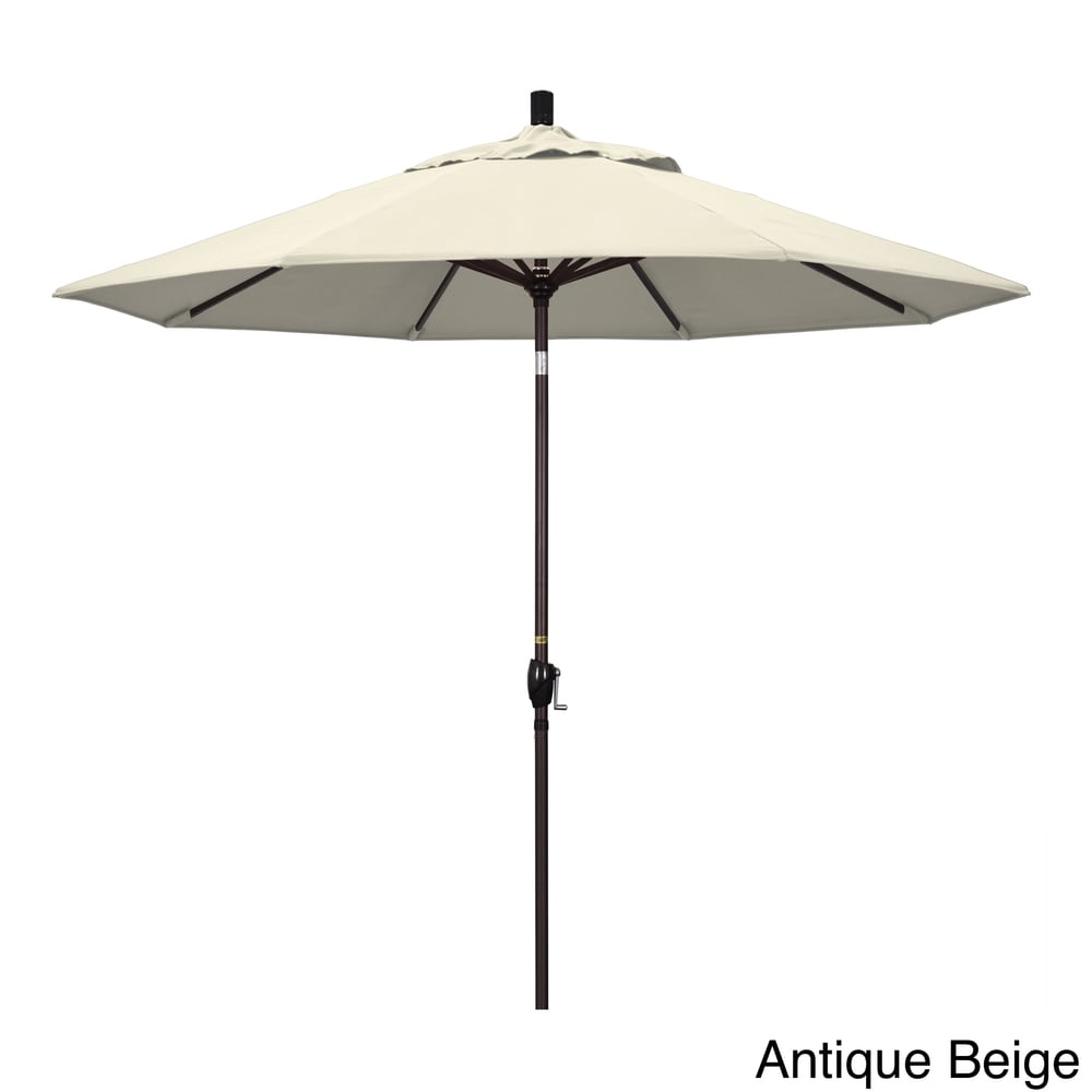 Pompano 9ft Crank Lift Push Button Tilt Round Patio Umbrella by Havenside Home, Base Not Included