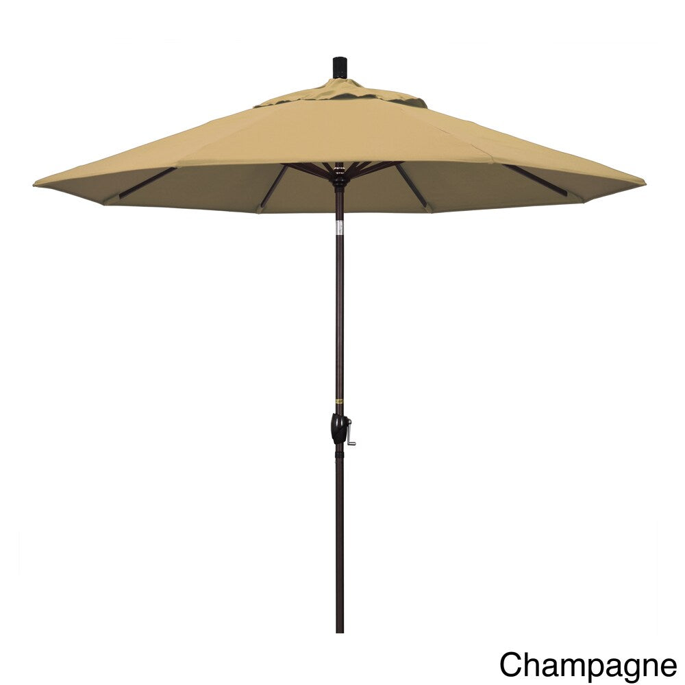 Pompano 9ft Crank Lift Push Button Tilt Round Patio Umbrella by Havenside Home, Base Not Included