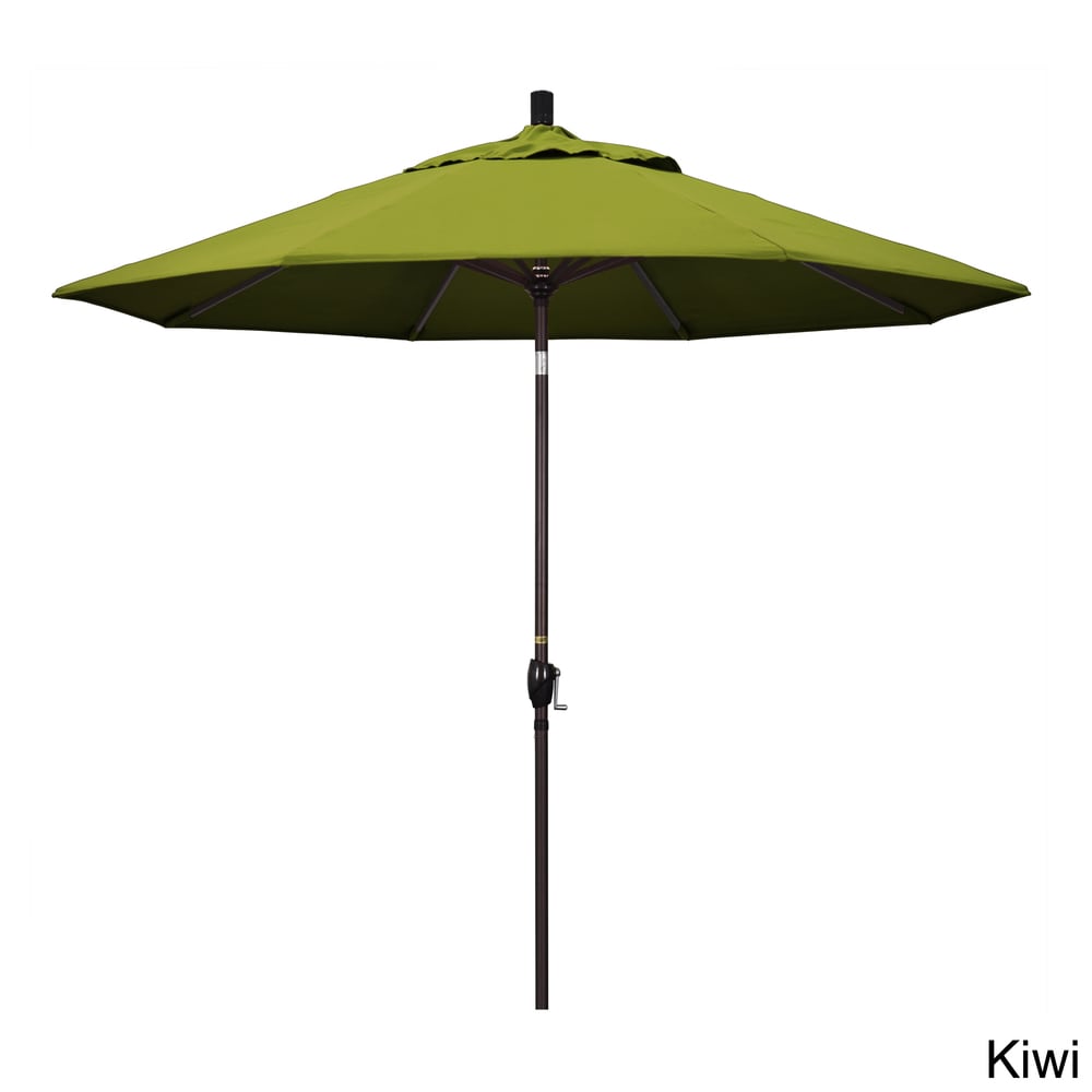 Pompano 9ft Crank Lift Push Button Tilt Round Patio Umbrella by Havenside Home, Base Not Included