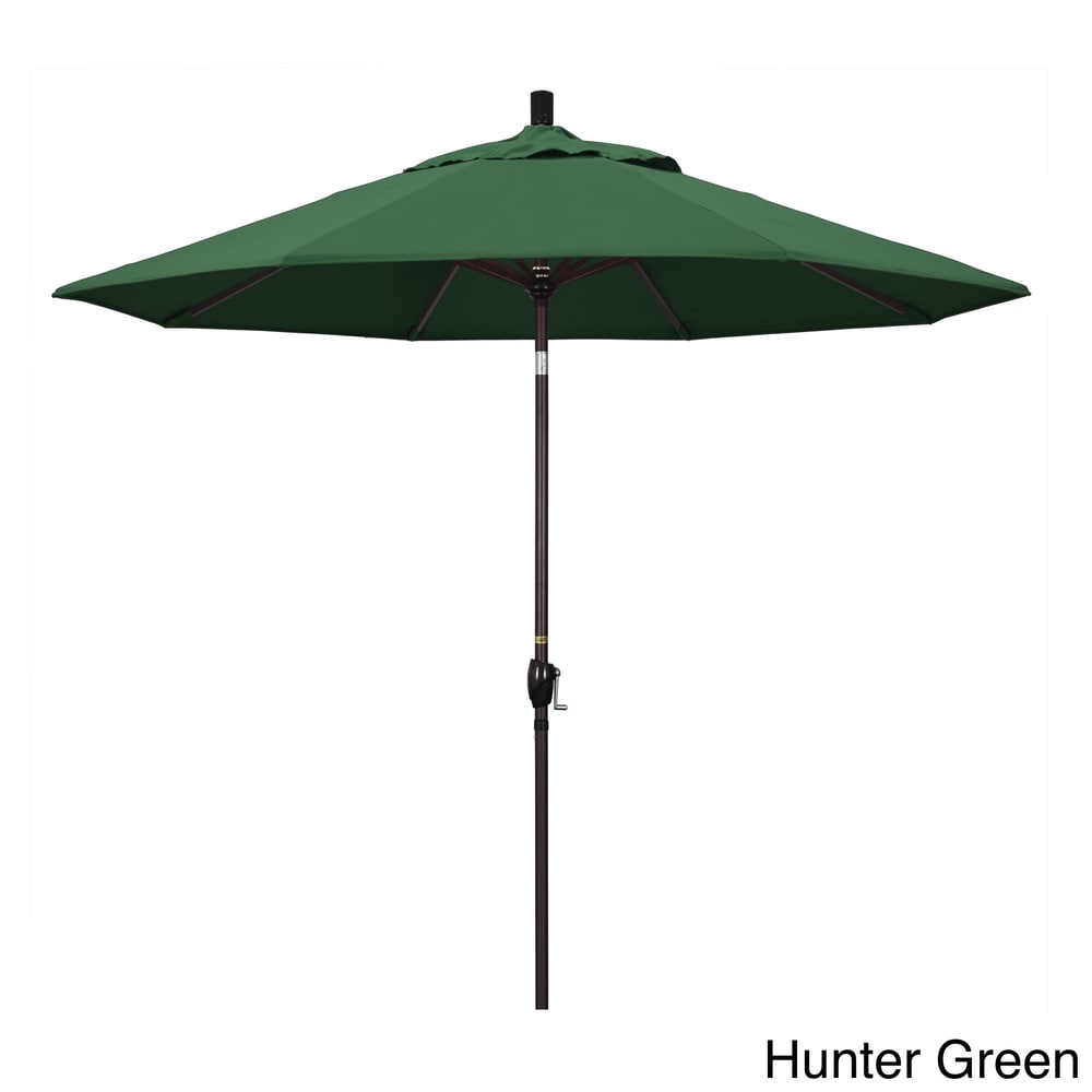 Pompano 9ft Crank Lift Push Button Tilt Round Patio Umbrella by Havenside Home, Base Not Included