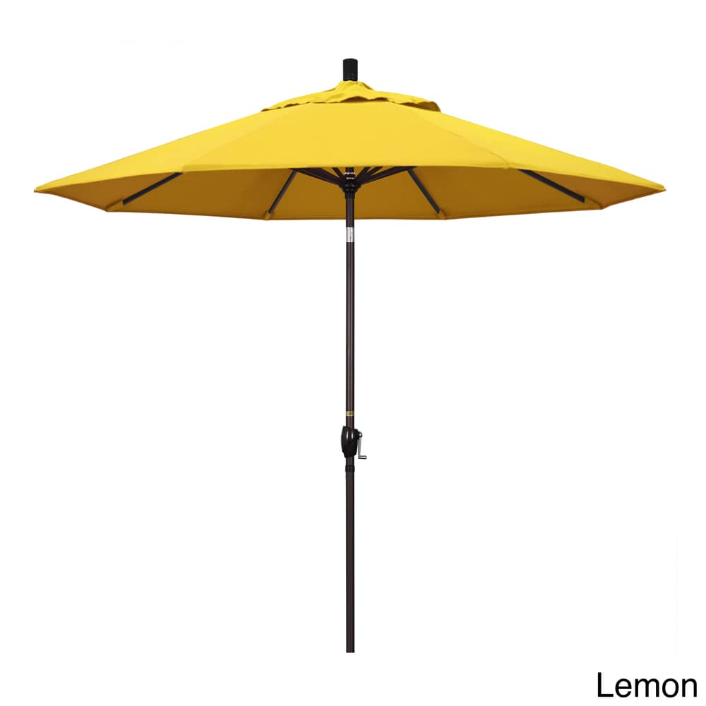 Pompano 9ft Crank Lift Push Button Tilt Round Patio Umbrella by Havenside Home, Base Not Included