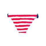 California Waves Women's Ruched Stars-and-Stripes Hipster Bikini Bottom