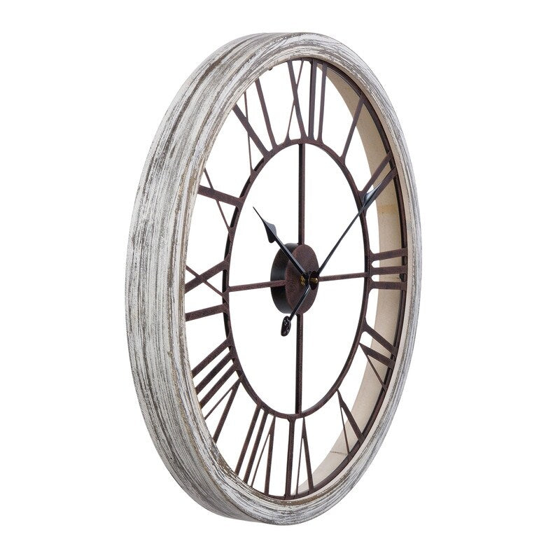 Calista Round Modern Farmhouse Wall Clock - 23.5"H x 23.5"W x 2.25"D