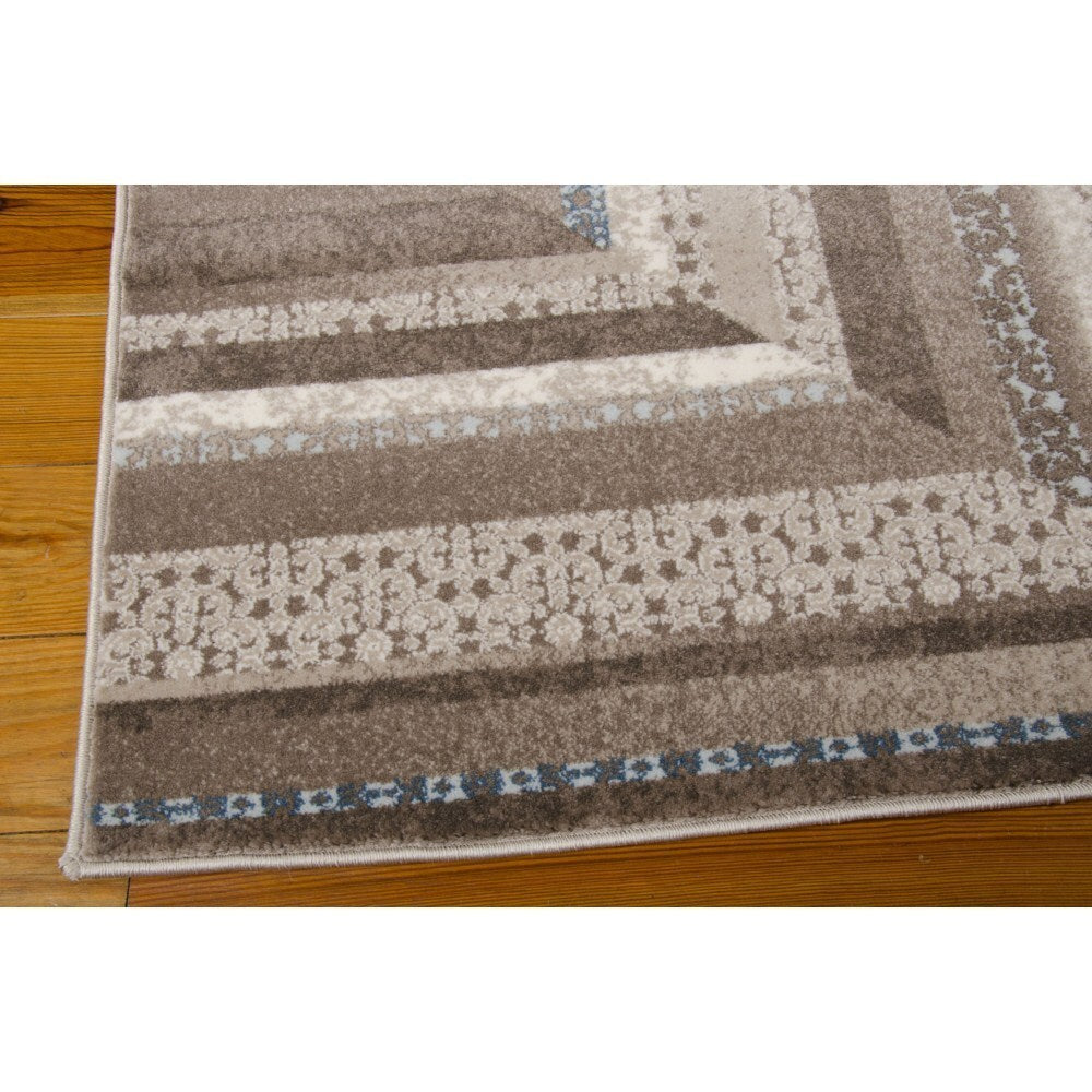 Rug Squared Calistoga Mocha/ Blue Rug (9'3 x 12'9) - 9'3" x 12'9"