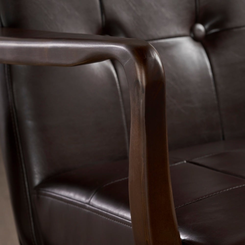 Marcola Mid-century Faux Leather Club Chair by Christopher Knight Home