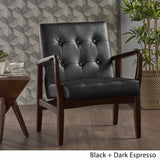 Marcola Mid-century Faux Leather Club Chair by Christopher Knight Home