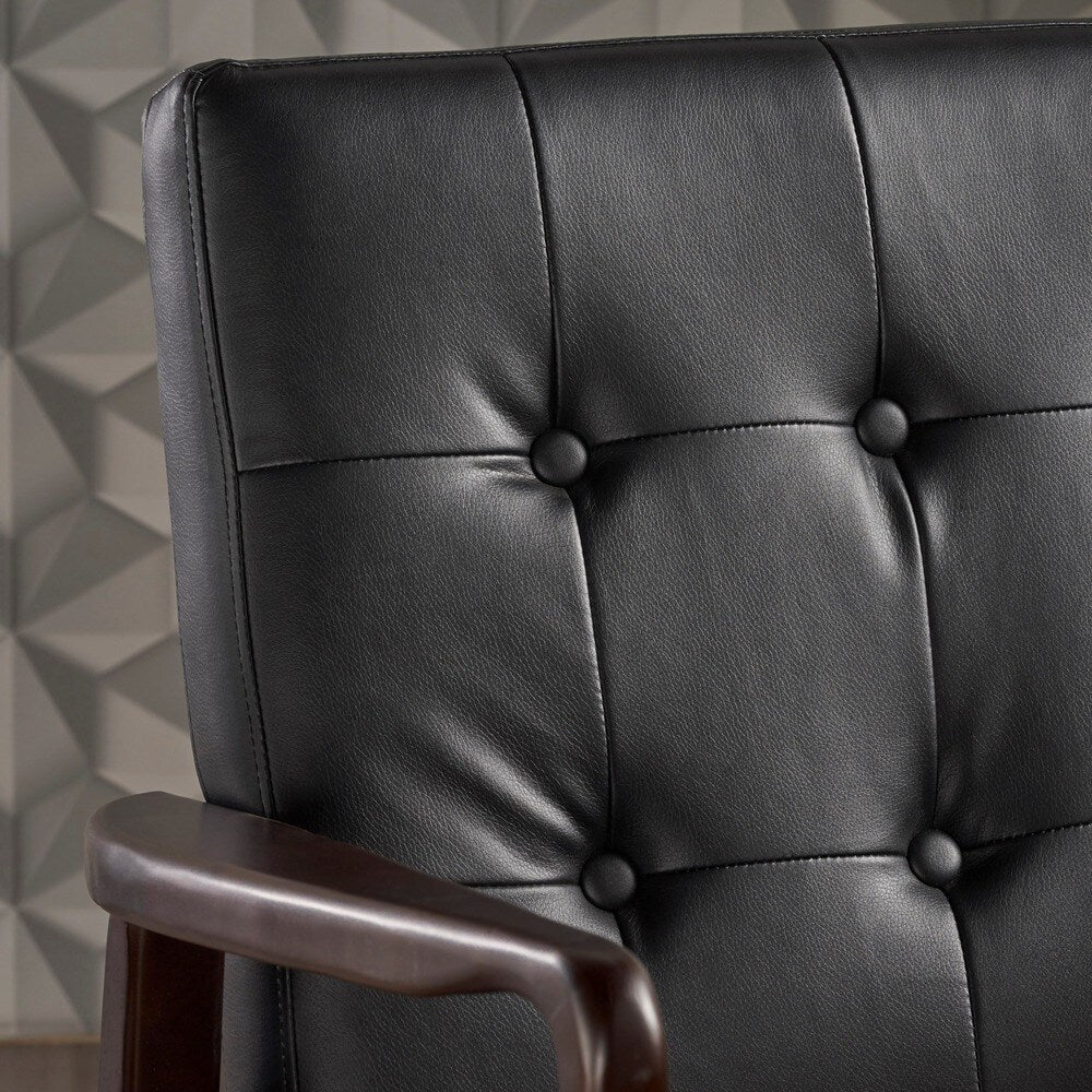 Marcola Mid-century Faux Leather Club Chair by Christopher Knight Home