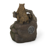 Callan Outdoor Outdoor Bear Family Fountain by Christopher Knight Home
